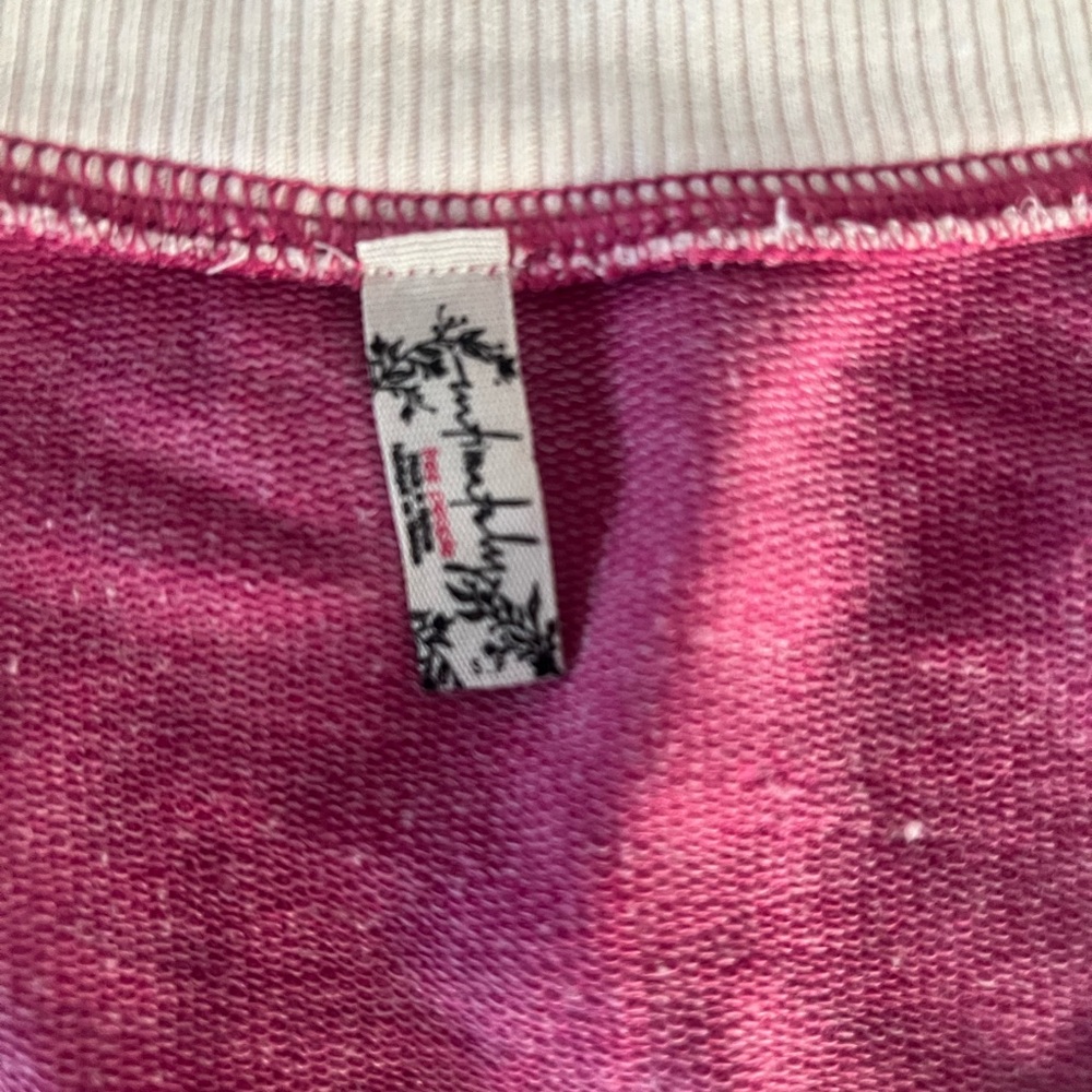 Free People We The Free Pink Cropped Tank Top Sleeveless V Neck Casual